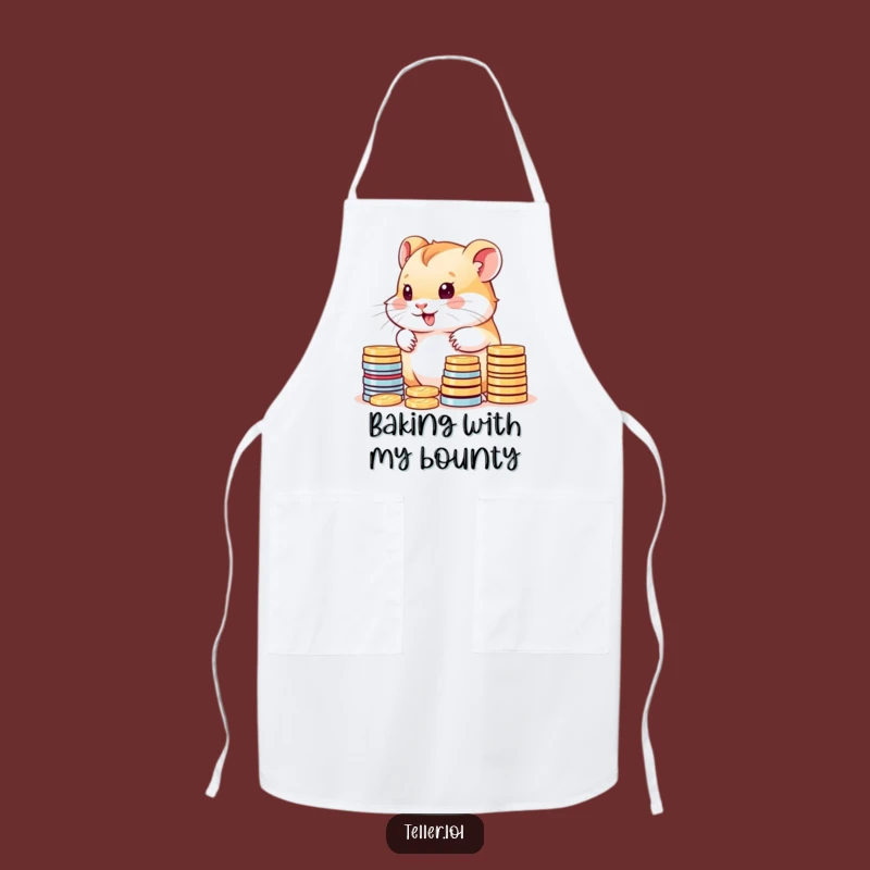 Funny Hamster Apron: Cute Coin Counter, Kitchen Fun & Humorous Gift for Cooks