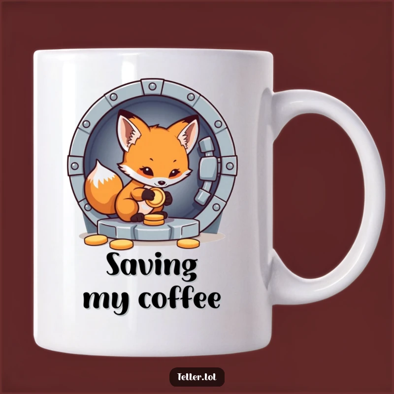 Funny Fox Vault Mug: Careful Saver, Perfect Humorous Gift for Savers