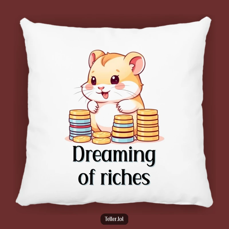 Funny Hamster Pillow: Cute Coin Counter, Soft & Humorous Accent for Your Sofa