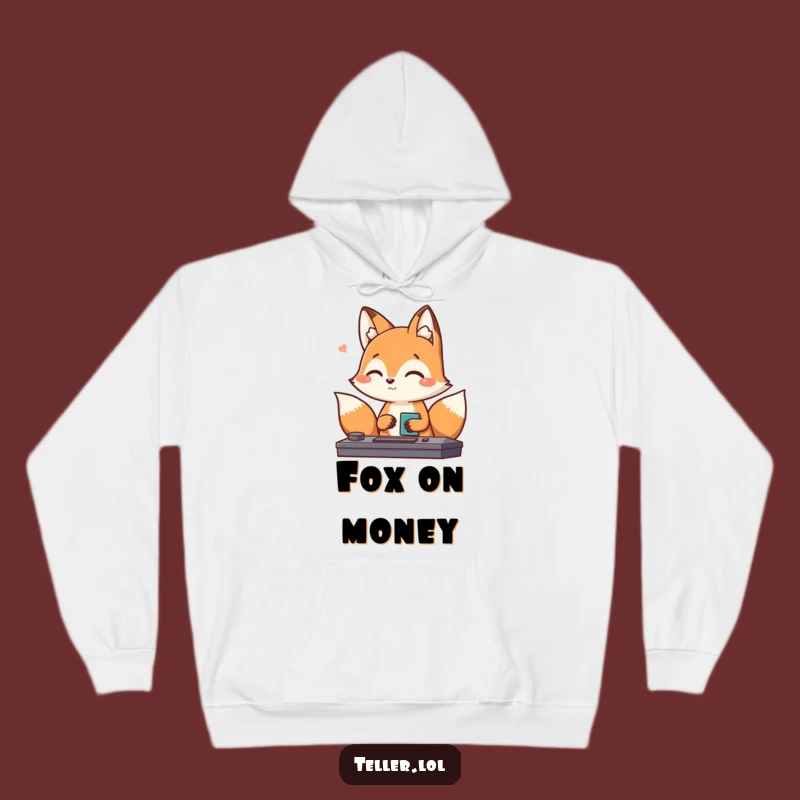 Funny Fox Hoodie: Cozy Transaction Vibes, Your Perfect Humorous Gift