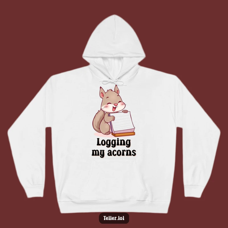 Funny Squirrel Hoodie: Cozy Ledger Stamper, Warm & Humorous Gift for Workaholics