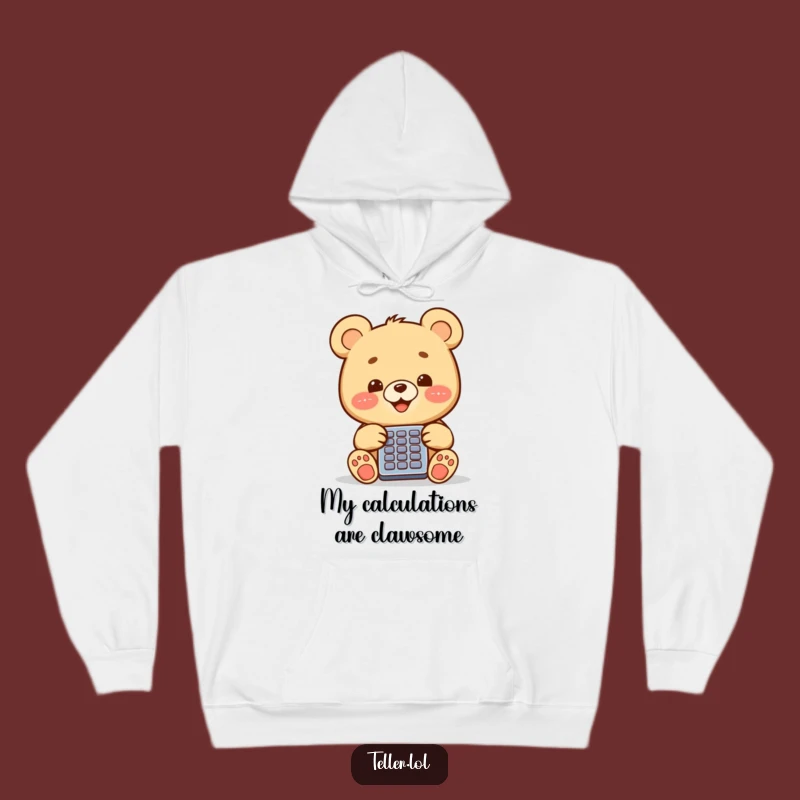 Cozy Funny Bear Cub Hoodie: Warm & Hilarious Gift for Math Lovers