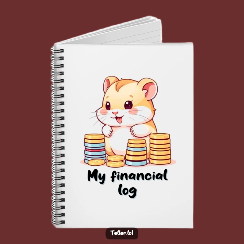 Funny Hamster Notebook: Cute Coin Counter, Journal Your Funny Financial Plans