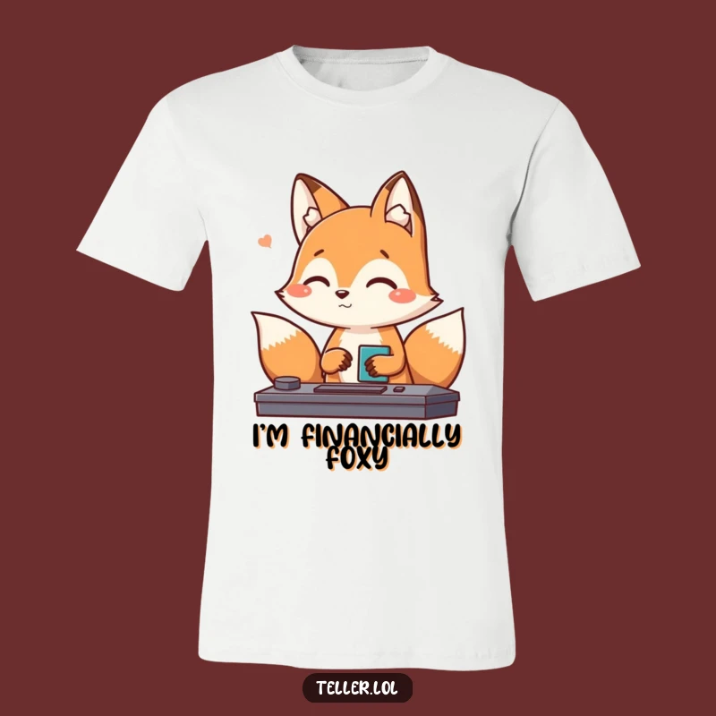 Funny Fox T-Shirt: Playful Nodding Character, Hilarious Transaction Tee