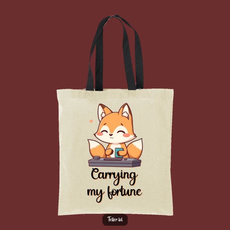 Funny Fox Tote Bag: Stylish Transaction Design, Ideal Humorous Gift