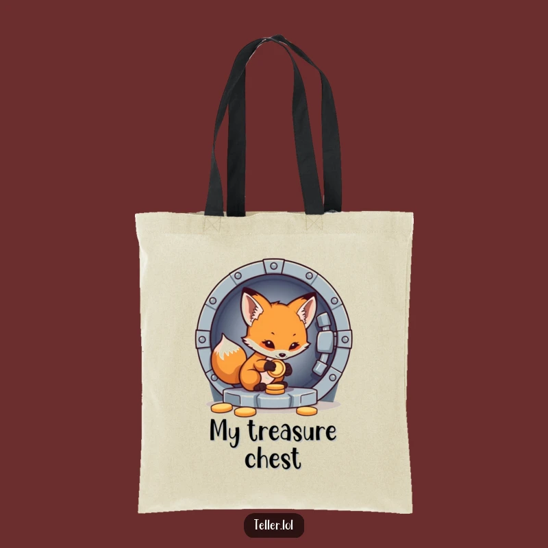 Funny Fox Tote Bag: Careful Vault Saver, Practical & Humorous Carry-All